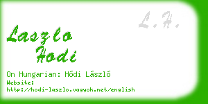 laszlo hodi business card