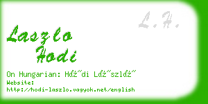 laszlo hodi business card